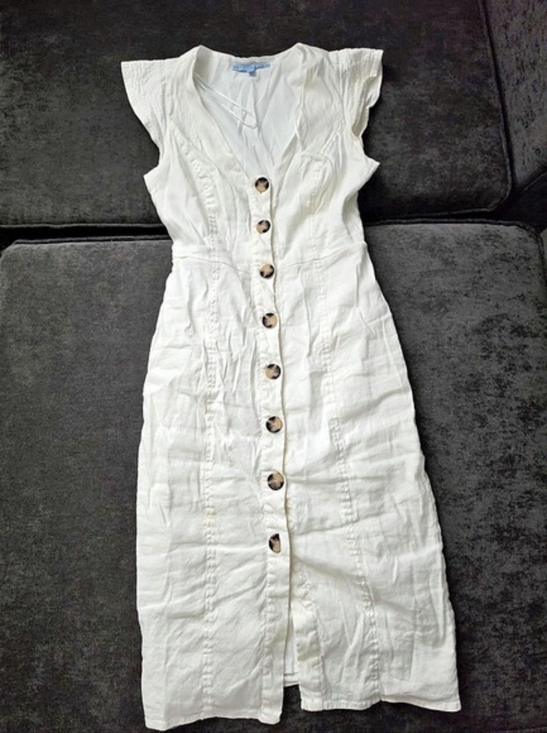 ANTONIO MELANI Dresses & Skirts - ANTONIO MELANI White Maxi Button-Front Dress